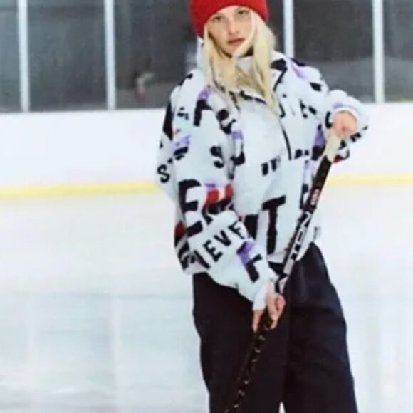 NWT Free People Hit The Slopes Printed Pullover Women’s Stand Out Never Still M - Picture 2 of 10